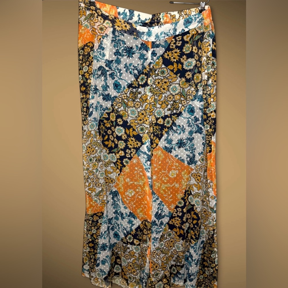 The Pyramid Collection- Patchwork Chiffon Palazzo Pants